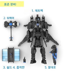 스키비디 토일렛 자이언트 업그레이드 타이탄 카메라맨 초고퀄 3.0 풀스펙 초대형 호환블럭, 1개, A 세트