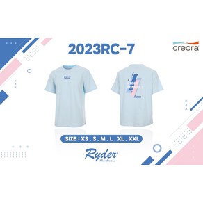 라이더 티셔츠 2023SS 23RC-7 BL 남여공용 코튼라이크 시리즈 배드민턴티셔츠 오남스포츠