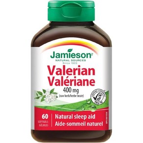 (캐나다 직송) 자미에슨 쥐오줌풀 뿌리 400mg 60 소프트젤 Jamieson Valeian Root, 3개, 60정