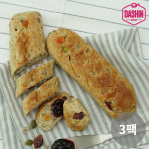 [주문 후 제빵] 통밀당 천연발효 통밀견과스틱빵 132g(2개입) / 아르토스베이커리 비건빵