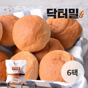 [닥터밀] 오직통밀 모닝빵 6팩, 단품, 70g, 6개