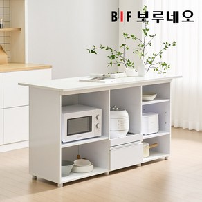 보루네오 마티 홈바 아일랜드 식탁 렌지대 수납장 1400 PL0064, 오크