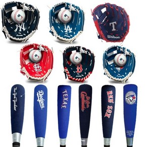 MLB 어린이 야구세트 아동야구용품 (야구글러브1+폼배트1+폼볼) 구단선택, 보스턴, 1개