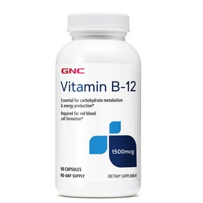 GNC 비타민 B-12 1500mcg 90정 (캡슐) GNC Vitamin B-12 1500mcg 90caps