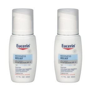 Eucein Redness Relief 유세린 레드니스 릴리프 데이 로션 SPF15 1.7Fl.oz(500ml) 2팩, 2개, 500ml