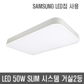 그린LED조명 / 50W 슬림형 거실조명 시스템 거실2등 (SAMSUNG LED 칩 사용) 국내상품 인테리어등 비스코