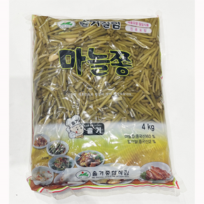 솔거절임 마늘쫑 4kg 절임반찬 고깃집반찬 캠핑용 업소용 식당용 간편식사, 1개