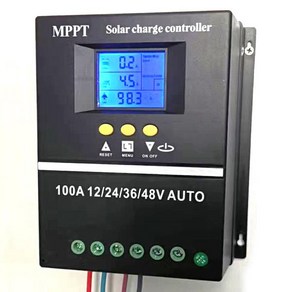 태양광컨트롤러 100A 80A 60A MPPT PWM 충전 12V 24V 36V 48V 자동 도구 PV 배터리 충전기 LCD 및 듀얼 USB 포함