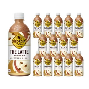 [백화점입점] 더 라떼 카페라떼 커피 음료 coffee cafe 음료수 일본 수입 식품, 500ml, 15개