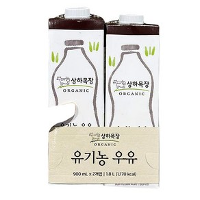 상하목장 일반포장 상하목장 유기농우유 900ml x2, 1.8L, 1세트