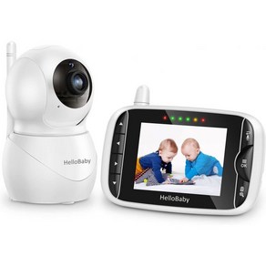 HelloBaby 카메라와 오디오가 있는 Hello Baby Monitor IPS 화면 LCD 디스플레이 비디오 베이비 모니터 WiFi 적외선 야간 시야 없음 온도 자장가 양방향