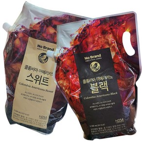 [퀴클리몰] 노브랜드 콜롬비아 아메리카노 블랙 + 스위트 1세트, 2.1L, 2개