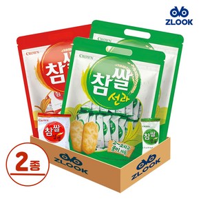 지룩 참쌀 선과 설병 개별포장 벌크세트 2가지맛, 1개