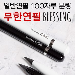 무한 메탈 토익 특수 연필 이터널펜 칼슘합금 연필심 Blessing 6916, 2.화이트