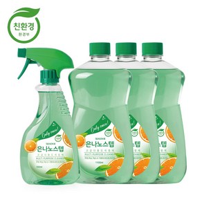 은나노스텝 시즌3 다용도 세정제 4종 세트 (550ml 1개 + 1100ml 리필 3개)