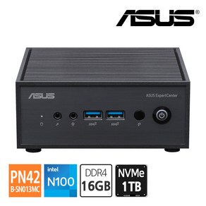 ASUS PN42-B-SN013MC N100 (16GB/NVMe 1TB) 미니PC 팬리스 듀얼랜 COM포트 임베디드, 단품, 상세페이지 참조