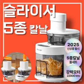 컷잇 [22 000RPM 초고속] 야채 고기 슬라이서 컴팩트 가정용 분리세척 전동채칼 야채 고기 생선 다기능 푸드프로세서, 1세트, Geen