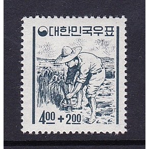 한국우표-1965년 3처 수해 구제 모금 자선 단편 1종, 1개