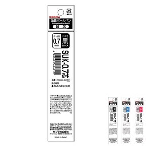 제브라 클립온 슬림 소프트 3C 리필심 SUK-0.7 낱개 1개, SUK 0.7 블랙 x 1개