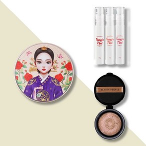 DPSKIN - 철벽녀 시즌14 프로폴리스 콜라겐 쿠션 본품(랜덤케이스)+리필+꽃물 탱클 틴트 3종, 1개, 21호 세트