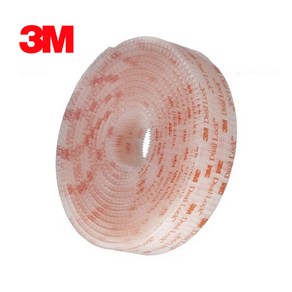 3M SJ-3560 듀얼락 투명 1미터 1m 폭 2.54cm 정품 벨크로 초강력 양면 테이프 찍찍이, 3개