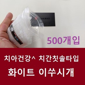 스페셜몰 500개입 화이트잇솔 벌크타입 틈새잇솔 5개 날개 이쑤시개 요지 치간칫솔 치실 일회용품