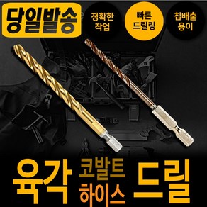 하이스 코발트 육각 드릴날 3.5mm 낱개 기리 드릴 천공 타공 비트 철기리육각싱크 비트 드릴날 스텐기리 함마 철 타일 콘크리트 햄머 보쉬 디월트 아임삭 밀워키 마끼다 서스 hss, 하이스 육각 드릴날 10.0mm, 1개