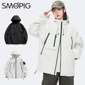 SMOPIG 남녀공용 바람막이 점퍼 봄 가을 아웃도어 등산복 남자 바람막이