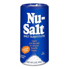 Nu-Salt 나트륨 프리 소금 대체품 85g(3온스) 쉐이커 병 (1팩), 1개, 없음, 85g