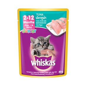 위스카스 파우치 고양이 주식파우치, 1개, 80g