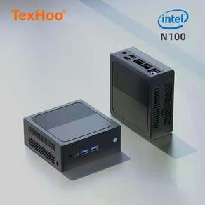 고사양 미니 PC 데스크탑 가성비 사무용 TexHoo 컴퓨터 인텔 N100 N95 CPU 윈도우 11 프로세서 시스템 유닛 ITX NUC 오피스 포켓 DDR5 NVMe 와이파이 블, 8G DDR5 128G NVMe, Intel N95 CPU, 32GB