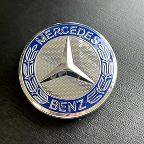 BENZ 벤츠 휠캡 실버블루 다크블루 75mm 클립형 1대분 4개세트, 4개