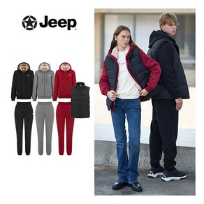 [지프] O JEEP 여성 24FW 패딩베스트 보아퍼셋업 3종