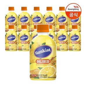 [광동직송] 썬키스트 허니유자 280ml x12개, 12개