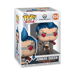 미국 아마존 정품++ Funko POP! 게임: 오버워치 2 - 정커 퀸 수집용 비닐 피규어 선물 아이디어 공식 상품 및 성인용 비디오 게임 팬 수집가 전시용 모델, 미국 아마존 정품++ Funko POP! 게임: 오버워, 1개