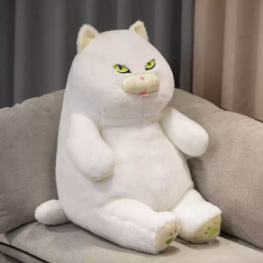 뚱냥이 고양이 애착인형 바디필로우 냥이 대형인형, 흰색