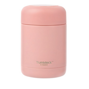 텀블락 글라스락 플레인 죽통, Pink, 350ml, 1개