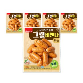 굽네 닭가슴살 비엔나 마늘, 100g, 5개