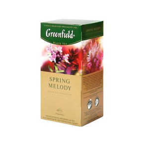 Geenfield Sping Melody Black Tea Fuit & Hebal Geenfield Sping Melody 홍차 과일 및 허브 컬렉션 25티백 특별한, 25개입, 1개