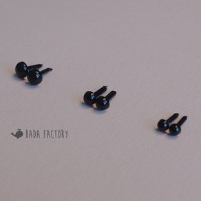 모루인형 눈 인형 만들기 재료 기본 검정 펠트 눈알 DIY 부자재, 4mm(쌍), 1개, 블랙