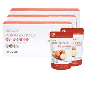 옥반식품 옥반 순수양파즙 100ml, 3L, 3개