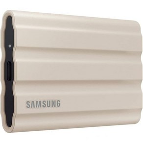 SAMSUNG T7 Shield 1TB 최대 1050MB s USB 3.2 Gen2 Rugged IP65 등급 사진작가 콘텐츠 제작자 및 게임용 휴대용 외장 솔리드 스테이트 드, Beige_2 TB, 1개