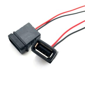 USB c타입 DIY용 2핀 커넥터 방수 1P, C-USB, 색상선택, 1개