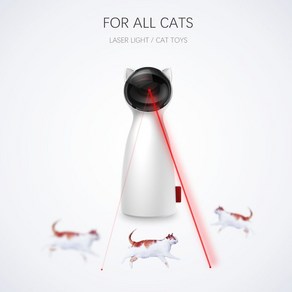 고양이 혼자놀기 자동 놀이도구 움직이는 레이저 모드 자동 놀이감, M, 한국, white cat toy, 1개