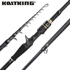 KastKing BlackHawk II 텔레스코픽 낚싯대 스피닝 낚싯대 1.98m-2.44m M MH H 파워 베이스 파이크 낚시용 6 섹션, 6.Spinning 1.98mML