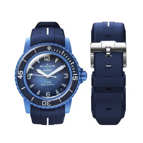 BONACE 블랑팡 견본용 스트랩 곡선형 부드러운 고무 방수 교체 Swatch 시계 Blancpain Fifty Fathoms용 22mm 퀵 릴리즈 밴드 x 스와치 남성 여성