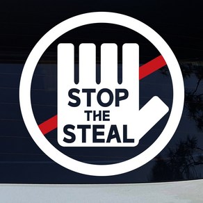 STOP THE STEAL 마크 차량용 스티커 스탑더스틸 STS캠페인 자동차 시트지, 1개, C타입 화이트