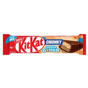 킷캣 청키 쿠키 도우 초콜렛바 초코바 45g Kitkat Chunky Cookie Dough Chocolate Ba, 1개