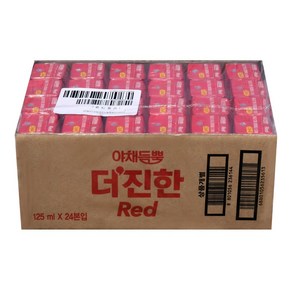 롯데칠성음료 야채듬뿍 더진한 레드, 125ml, 24개
