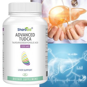 TUDCA 간 지원 보조제 1200mg - 제3자 테스트 완료 - 간 디톡스 클렌징을 위한 담즙염 - 고강도 포뮬러 - 간 담낭 신장 건강을 위한 채식 캡슐